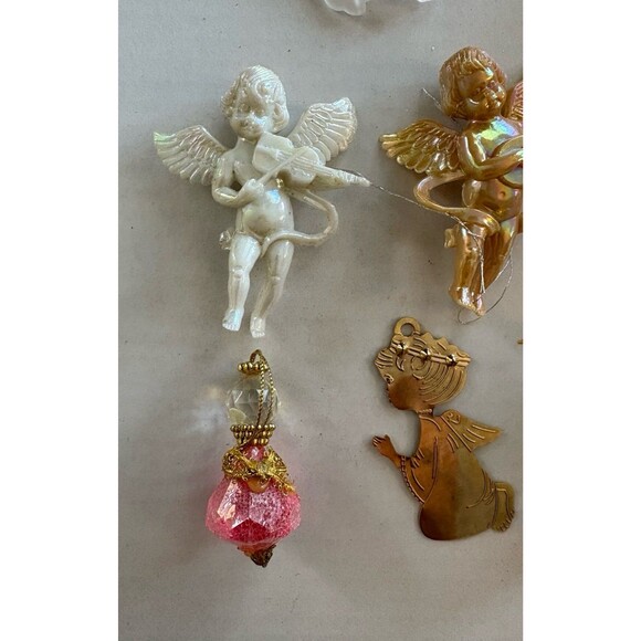 Lot of Angel Cherub Christmas Holiday Ornaments and Home Decor Wall Hanging - Picture 5 of 10
